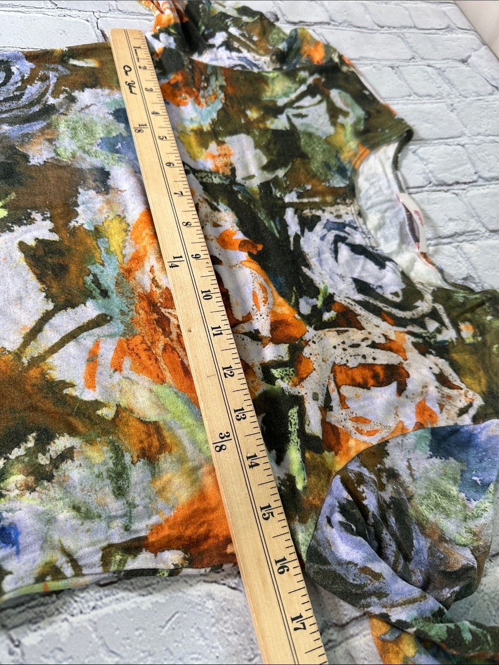 Leggiadro Colorful Watercolor Print 3/4 Sleeve Top Blouse women’s size 2 Small - Picture 9 of 13